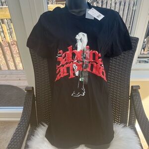 NWT Black Sabrina Carpenter Graphic Tee - Black